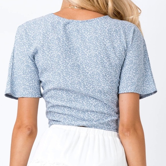 Princess Polly Jazzly Top Blue - Picture 2 of 4